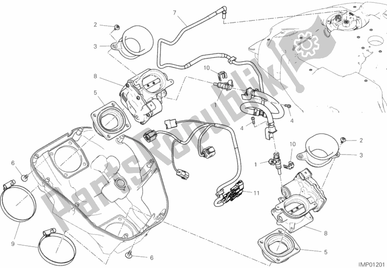 Todas las partes para Cuerpo Del Acelerador de Ducati Diavel 1260 Thailand 2020